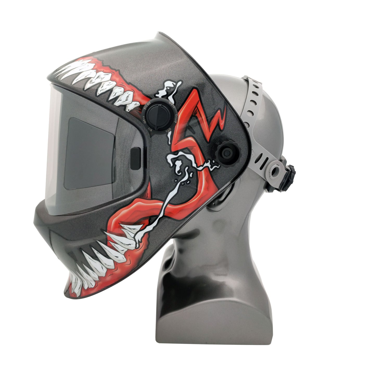 Allyearauto Shark Style Big Screen Welding Helmet (Goggles and Gloves are Included)