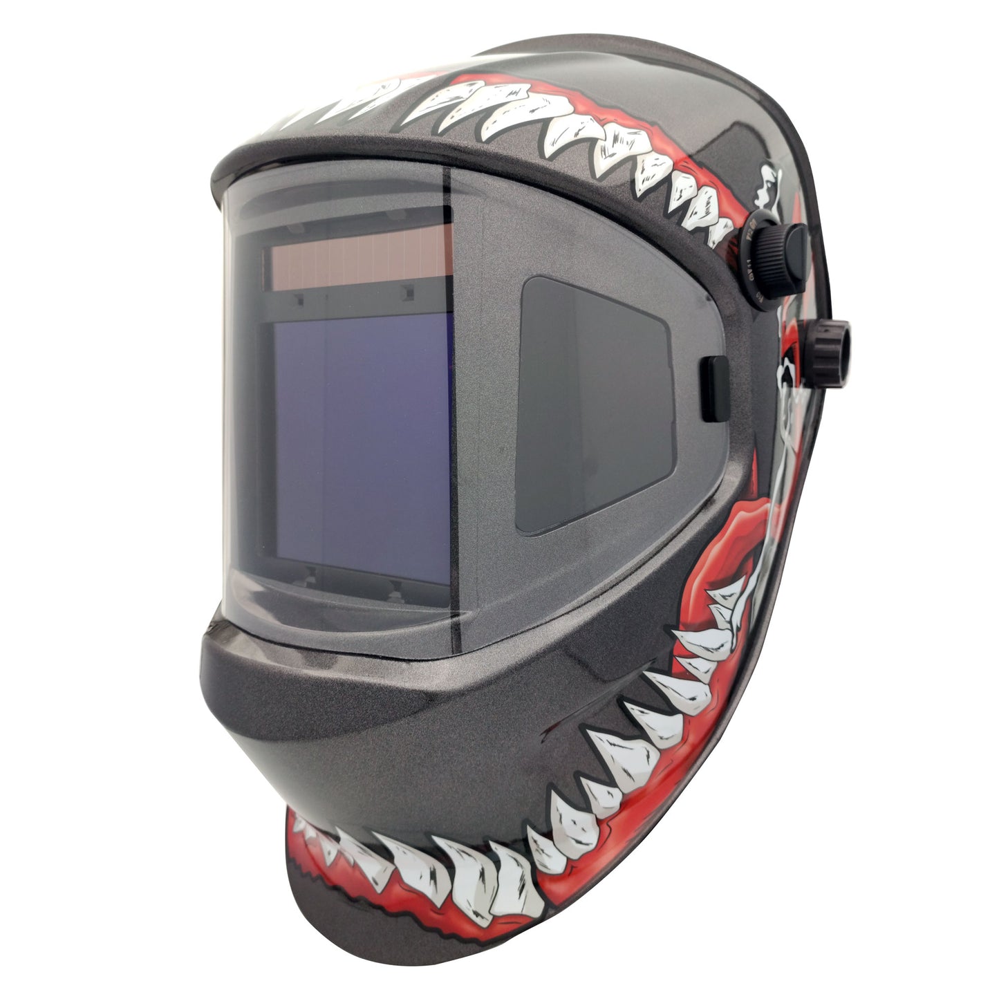 Allyearauto Shark Style Big Screen Welding Helmet (Goggles and Gloves are Included)