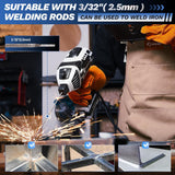 Portable Electric Welding Machine,110V Portable Welder Handheld with IGBT Inverter 5 Variable Current Adjustment,Portable ARC Welder Gun, Fits for 3/32" Wire Rods (Grey)-Free Shipping