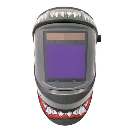 Allyearauto Shark Style Big Screen Welding Helmet (Goggles and Gloves are Included)