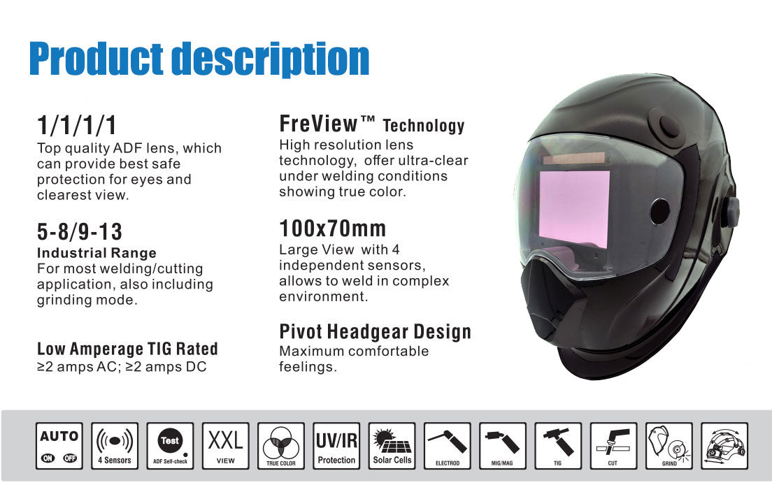 Allyearauto Alien Style Welding Helmet (Goggles and Gloves are Included)